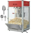 thumbnail image 1 of KFFKFF Popcorn Creator, 1440W Popcorn Cooking Device, 12 Oz Kettle Produces 80 Servings Each Cycle, Tabletop Popcorn Creator with Reinforced Glass, Trio of Stainless Steel Ladles, Red, 1 of 9