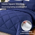 thumbnail image 4 of Flymme Dark Blue Comforter Set with Sheet,7 Pieces Bed in a Bag Queen Size Bed Set Soft Microfiber Complete Bedding Sets for All Season, 4 of 9