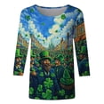 thumbnail image 3 of WOYY St. Patrick's Day Tee for Girls Graphic Print 3/4 Sleeve Crew Neck T-Shirt, Sizes 3-13, 3 of 3
