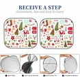 thumbnail image 6 of Balery Snowflakes Santa Claus Christmas Tree Sun Shield 2 Pack For Car Front Windows Foldable Sun Visor Protector Blocks Max Uv Rays And Keeps Your Vehicle Cool For Most Sedans Suv Truck, 6 of 7