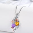 thumbnail image 7 of Taioiat Double Birthstone Necklaces for Women 18K Gold Plated Birthstone Rose Flower Jewelry Anniversary Valentines Day Mother's Day Birthday Gifts for Her Wife Girlfriend Mom, 7 of 7