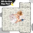thumbnail image 4 of Baseballs and Text Light Beige Pattern Teens Toddler Nap Mat with Pillow, Sleeping Mat Bag for Preschool Daycare 50"x20", 4 of 6