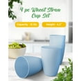 thumbnail image 2 of Wheatstraw Cups Set of 4 - 12oz Drinking Cups for Kids Adults Dishwasher Safe Unbreakable Reusable, 2 of 7