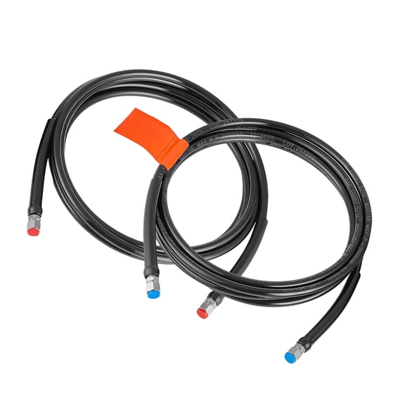 KFFKFF Hydraulic Hose Kit, 16 ft 2-Piece Durable TPEE Outboard Steering Hose with 304 Stainless Steel Connectors, Suitable for Marine Steering Systems, 20 MPa Maximum Working Pressure