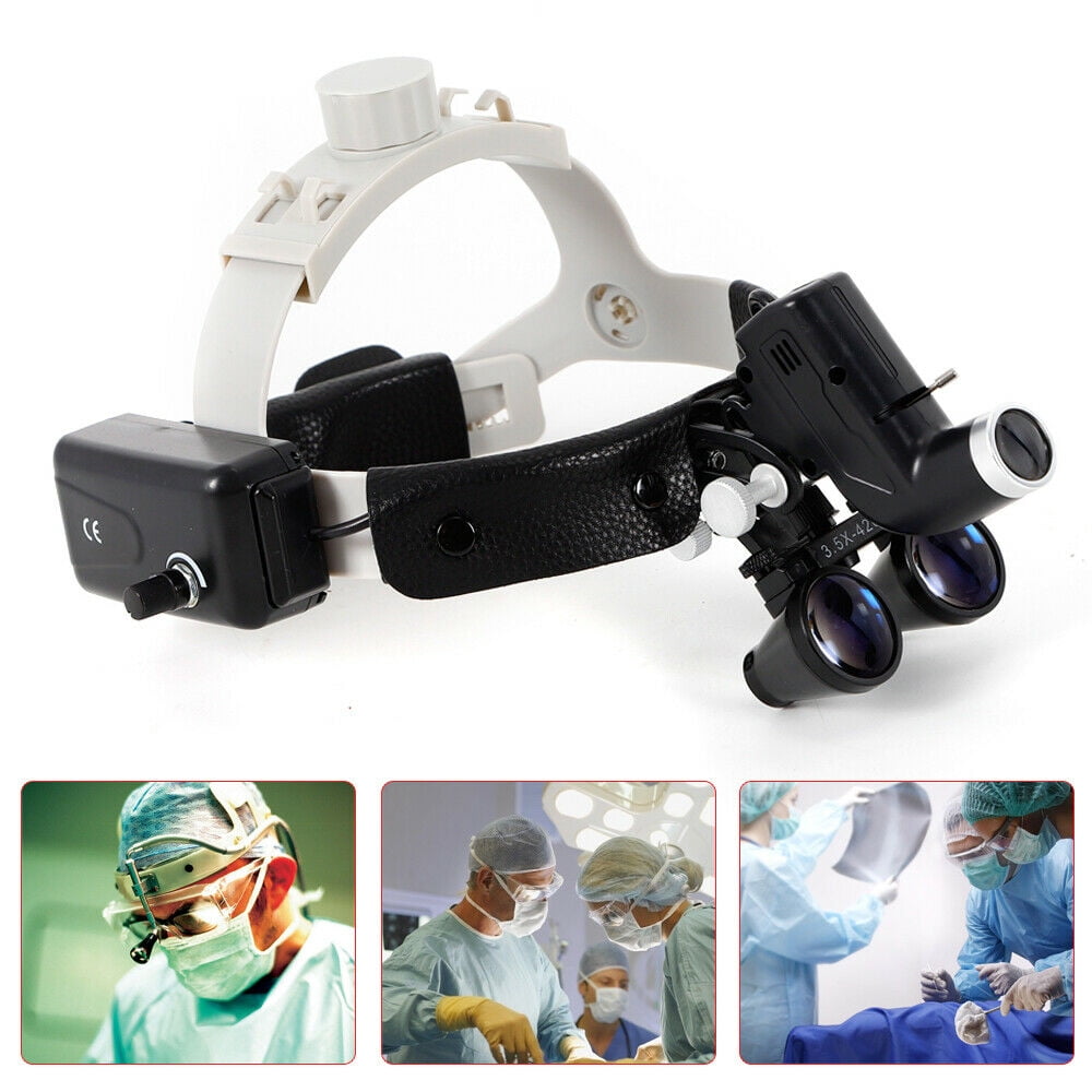 DENEST Medical Dental Surgical LED Headlight With Loupes Kit Binocular