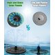 thumbnail image 3 of Bomba de fuente solar flotante para exteriores, 3 W, con 8 boquillas para estanques, acuarios, piscinas, patios y fuentes de jardín., 3 of 5