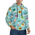 thumbnail image 2 of Salouo World Travel1 Pattern Men's Fall Hoodie Sweatshirt,Sport Hoodie with Pockets for Men Pullover Casual Hooded Sweatshirt-X-Large, 2 of 7