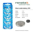 thumbnail image 2 of Renata 399 SR927W 1.55V Silver Oxide Watch Battery, 2 of 19