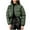 Army Green, variant on Cropped Quilted Jackets for Women Stand Collar Zip Up Puffy Padded Jackets Trendy Casual Drawstring Hem Down Coats Winter Outerwear Coat 2025