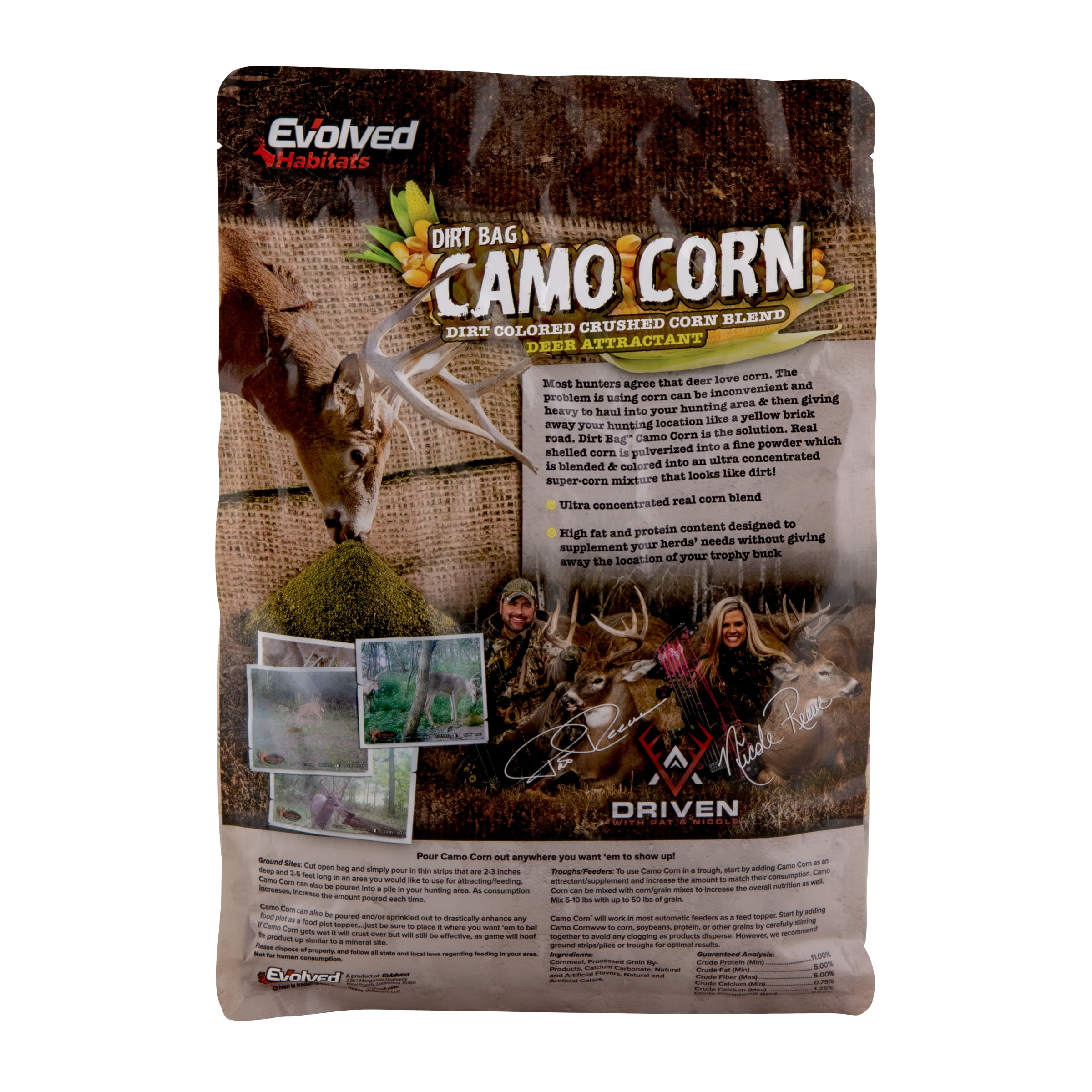 (3 pack) Evolved Habitats Camo Corn Deer Attractant, 5 lb Bag