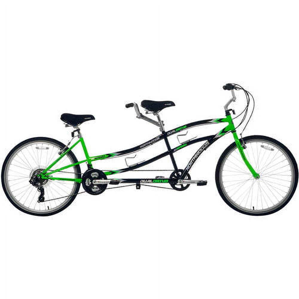 Kent Bicycles 26 In. North Woods 21-Speed Dual Drive Tandem Adult's Bike, Green, Black - image 2 of 6