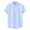 Blue, variant on Krdevn Mens Shirts - Male Casual Solid Shirt Short Sleeve Stand Collar Shirt Blouse Tops,Mens Fall Shirts,Color:Khaki,Size:3XL