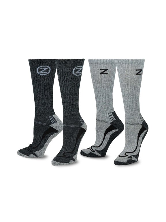 TeeHee Viscose from Bamboo Hiker Crew 2-Pack Socks (9-11, Solid)