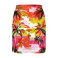 thumbnail image 4 of Kilaqueen Hawaiian Mens Shorts Trendy Drawstring Elastic Waist Hawaii Printed Pants Casual Tropical Stylish Lightweight Outdoor Beach Trousers, 4 of 5