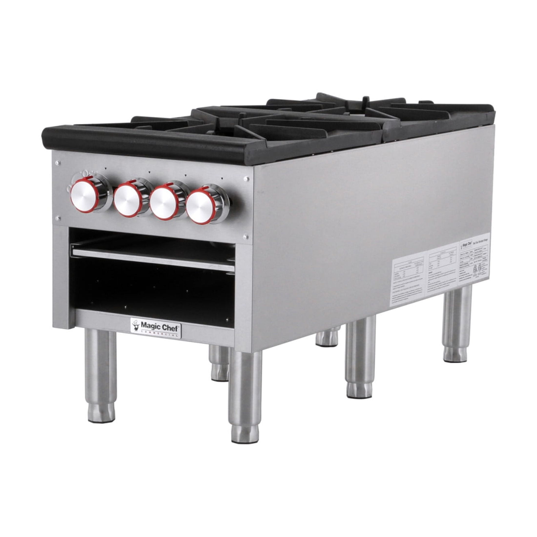 Magic Chef Commercial Commercial Double Stock Pot Countertop Gas Cooktop in Stainless Steel
