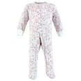 thumbnail image 3 of Hudson Baby Girls Cotton Sleep and Play, Outline Floral Soft Pink, 6-9 Months, 3 of 3