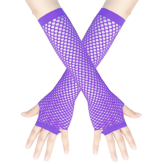WCJM Seamless Knit Nylon Gloves with Nitrile Coat and Micro Foam Grip On Palm and Fingers Cut Resistance Workout Gloves Women 80S Fishnet Gloves for Women and Girls In Theme Costume Accessories