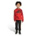 thumbnail image 3 of Boys 4-7 adidas Fleece Hooded Pullover & Joggers Set Color: Green Size: 5, 3 of 4