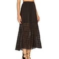 thumbnail image 2 of LoveShackFancy Women's Bali Midi Skirt 0/X-Small Washed Black, 2 of 3