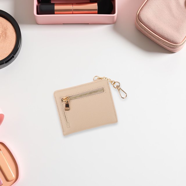 TABLETREANDS Billetera Minibolso Beige Para Mujer De PU Con Múltiples Compartimentos Y