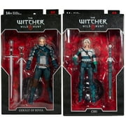 The Witcher Wild Hunt III 7 Inch Action Figure Wave 3 - Set of 2 (Geralt Viper Armor - Ciri Elder Blood)