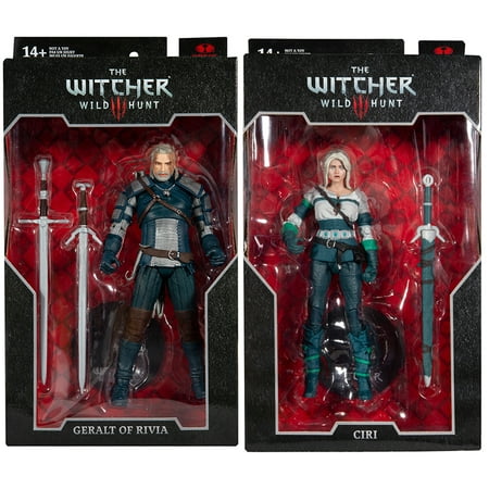 The Witcher Wild Hunt III 7 Inch Action Figure Wave 3 - Set of 2 (Geralt Viper Armor - Ciri Elder Blood)