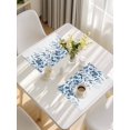 thumbnail image 5 of Blue Leaves Placemats Set of 12, Summer Botanical Placemats for Dining Table, Place Mats for Kitchen Tabletop, Waterproof Wipeable Dining Table Mats Set, 5 of 9