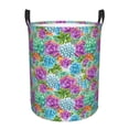 thumbnail image 6 of Lsque Succulents pattern Laundry Hamper Basket, Tall Woven Rope Hamper Basket for Clothes, Lightweight Storage Basket, Collapsible Waterproof-Medium, 6 of 8
