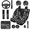 Camouflage American Flag Design, variant on 14 Pcs Leopard Print Car Interior Accessory Kit, Portable Stylish Car Seat Cover Set, Suitable for Trucks Cars Vans