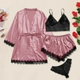 thumbnail image 2 of Aoochasliy Sleepwear for Women Summer Clothes Plus Size Fashion Lingerie Valentine's Day Silk Robe Satin Bathrobe Nightdress Pajamas, 2 of 5