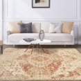 thumbnail image 2 of Superior Distressed Medallion Indoor Area Rug, 8' x 10', Cream, 2 of 5