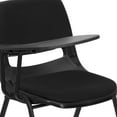 thumbnail image 3 of Black Padded Ergonomic Shell Chair with Right Handed Flip-Up Tablet Arm, 3 of 9