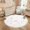 Color 3, variant on Washable Non Slip 4ft Round Rug, Pastel Floral Watercolor Style Flowers Leaves Circle Area Rugs with Tassels Carpet for Nursery Bedroom Living Room Playroom Tent Rug