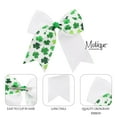 thumbnail image 3 of Motique Accessories St Patricks Hair Bow with Tails White Shamrock, 3 of 5