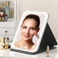 thumbnail image 2 of LED Desktop Makeup Mirror with Light, USB Rechargeable Portable Ladies Makeup Fill Light, Female Portable Beauty Mirror, 2 of 5