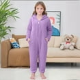 thumbnail image 2 of Zwiiyzr Family Christmas Pajamas Matching Sets for Kids Parent Child Christmas Set Printed Home Clothes Pajamas Long Sleeved Jumpsuit Kid'S Style Purple-Kids, 2 of 4