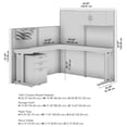 thumbnail image 5 of Office in an Hour L Shaped Cubicle Desk Set in Natural Elm - Engineered Wood, 5 of 5