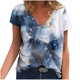 thumbnail image 1 of Camisetas con estampado floral con cuello en V para mujer Blusas femeninas cómodas a la moda Tops OAVQHLG3B Store  lin121212, 1 of 4
