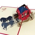 thumbnail image 4 of Wrapables® 3D Pop-Up Greeting Cards for Birthday, Thank you, Anniversary, Wedding, Holidays (Set of 4), Wedding (Lovers Arc, Horse Carriage, Love Birds, Red Hearts), 4 of 7