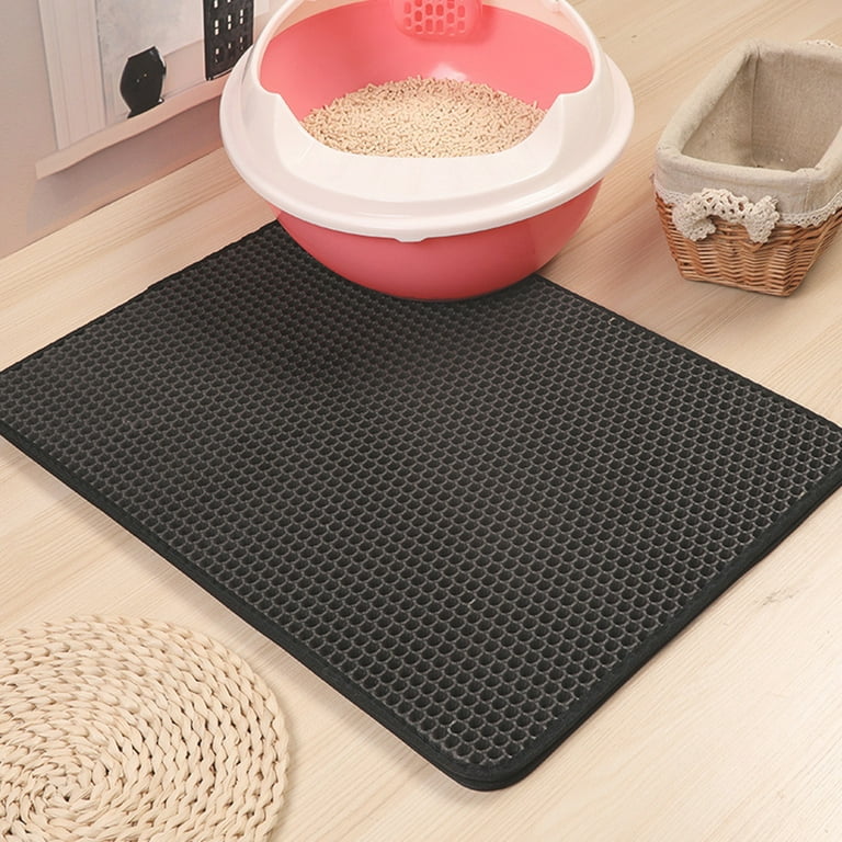Best Selling Scatter Control Double Layer Pet Mat EVA Cat Litter Mat  with Handles for Kitty Behavior Training - China Pet Litter Pad and  Scratch-Proof Pad price