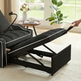 thumbnail image 2 of Living Room Sofas 3-in-1 Sofa Bed, Convertible Sleeper Chair Sofa Bed Adjustable Pull Out Sleeper Chair Bed Multi-Pockets Folding Sofa Bed for Living Room Bedroom Small Space (Black),Comfortable Sofa, 2 of 6
