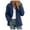 Blue, variant on Lovskoo Womens Winter Coats Polar Fleece Thick Thermal Hiking Long Sleeve Stand Collar Casual Zipper Jacket Black