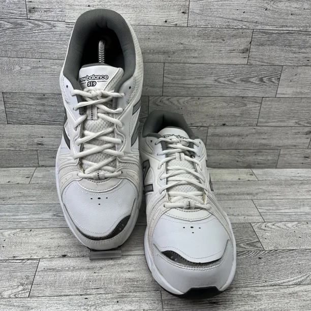 New Balance 519 White Gray Casual Sneaker Shoes MX519WG Men Size 11.5D