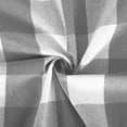 thumbnail image 5 of 2 Pack Buffalo Check Valances for Windows Living Room 18 inches Long Classic Gingham Plaid Bedroom Bathroom Rod Pocket Country Farmhouse Kitchen Window Curtain Valances - 54"x18" Grey & White, 5 of 6
