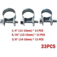 thumbnail image 2 of 33Pcs 1/4" 5/16" 3/8" Fuel Injection Gas Line Hose Clamps Clip Pipe Clamp Metal, 2 of 5