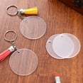 thumbnail image 4 of 120 Pcs Acrylic Keyring Blanks with Tassels Accessories Clear Blank Acrylic Board Pendants Jump Rings for DIY Projects Crafts, 4 of 4