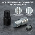 thumbnail image 4 of Tignapoo 44-Piece Thread Gauge Set for Nuts and Bolts - 23 SAE & 21 Metric Sizes - Compact Design for Tight Spaces - Black & Silver - Plastic Case Included, 4 of 6