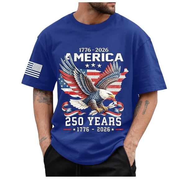 250 Anniversary USA Shirt Mens Flag Tshirt 250th America Anniversary Tee 250 Years Patriotic Tops
