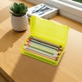 thumbnail image 6 of Eoozwa Pencil Box, Large Capacity Clear Pencil Case, 1 Pack Hard Pencil Case, Clear Crayon Box with Snap-tight Lid Stackable Design, Plastic Storage Box for Office Supplies, 6 of 9