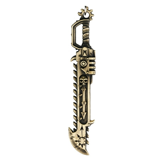 Starforged Warhammer 40000 Master Crafted & Chaos Spacemarine Chainsword 40K Keychain